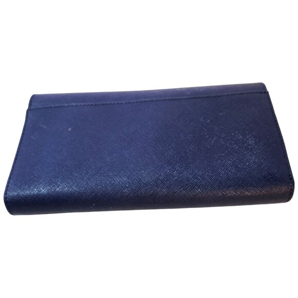 Kate Spade NY Mikas Pond Phoenix Trifold Leather Travel Wallet Oceanic Blue NEW - Picture 10 of 11